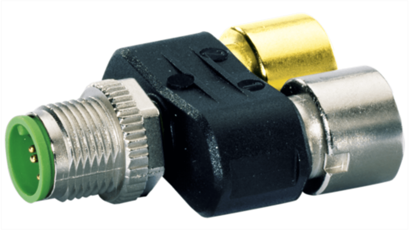 Adaptador conector circular, Murrelektronik Limited, de extremo M12 Macho de 5 contactos, a extremo M12 Hembra de 5