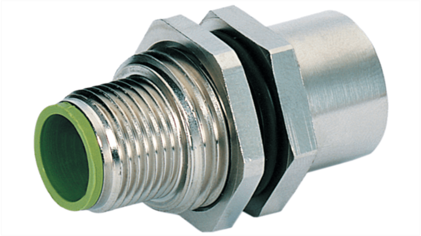 Murrelektronik Industrial Circular Connectors, 8 Contacts, Feed Through, M12 Connector, Plug and Socket, Male and