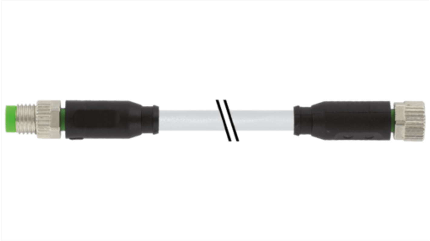 Cable de conexión Murrelektronik Limited, con. A M8 Macho, 3 polos, con. B M8 Hembra, 3 polos, long. 1m