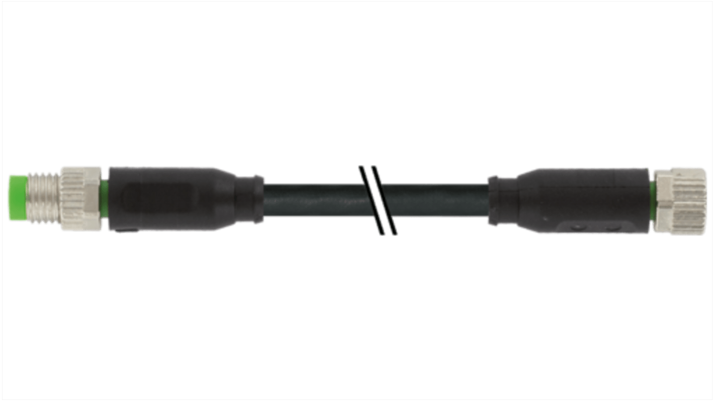 Cable de conexión Murrelektronik Limited, con. A M8 Macho, 3 polos, con. B M8 Hembra, 3 polos, long. 3m