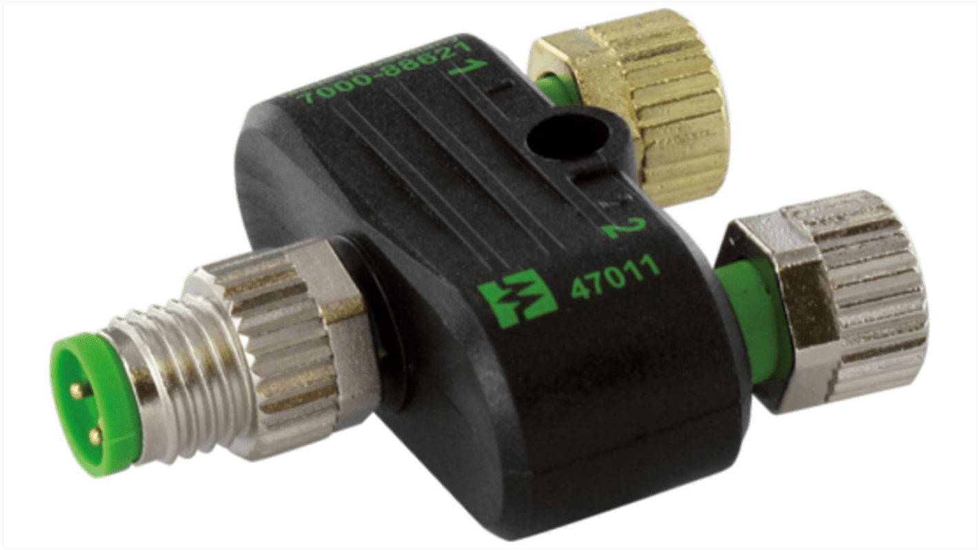 Adaptador conector circular, Murrelektronik Limited, de extremo M8 Macho de 3 contactos, a extremo M8 Hembra de 3