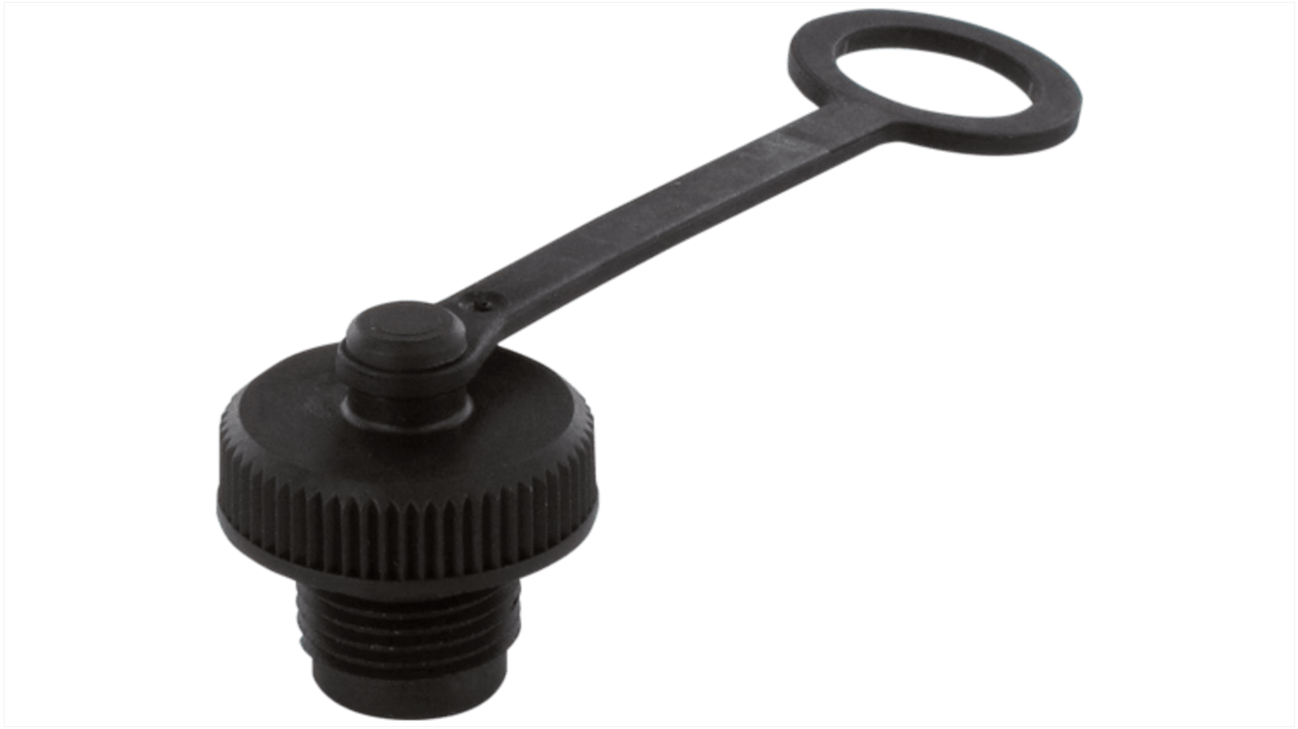 Murrelektronik Limited 7000 Female Circular Connector Dust Cap, Shell Size M12mm, with Black Finish, Plastic