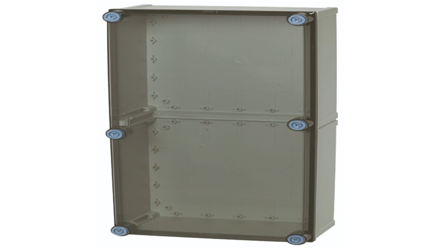 Fibox CAB PCQ Series Grey Polycarbonate General Purpose Enclosure, IP66, IP67, IK08, Transparent Lid, 600 x 300 x 170mm