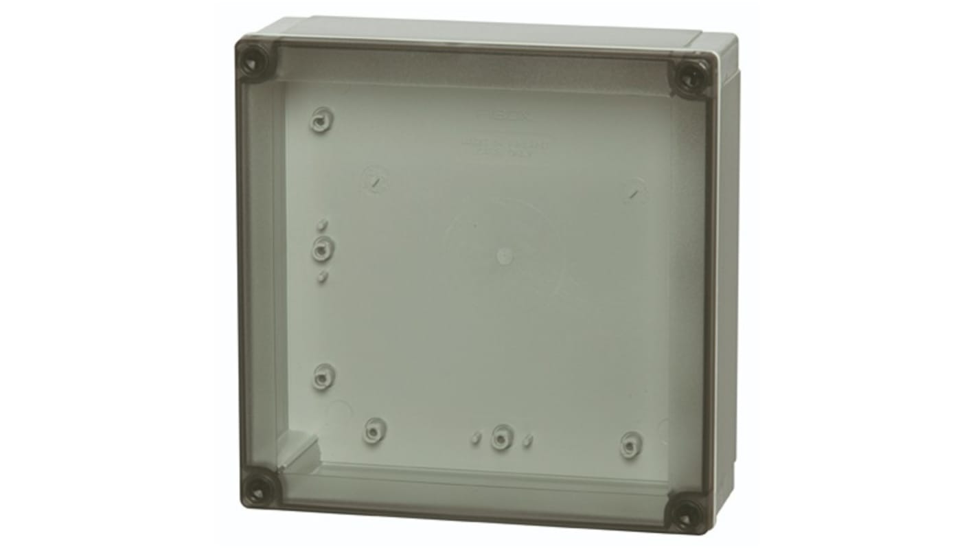 Fibox PC Series Grey Polycarbonate General Purpose Enclosure, IP66, IP67, IK08, Transparent Lid, 180 x 180 x 150mm