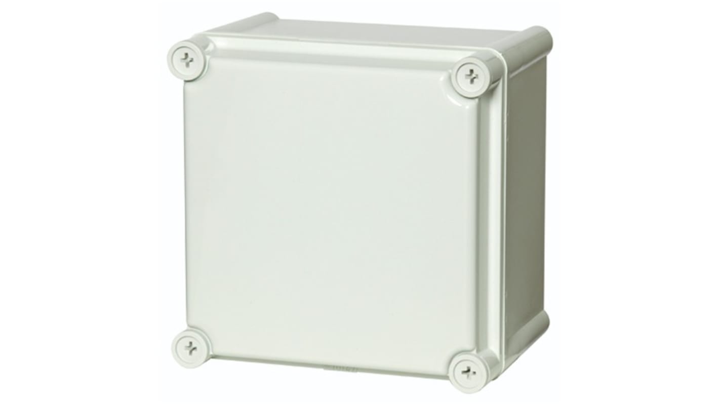 Fibox PC Series Grey Polycarbonate General Purpose Enclosure, IP65, IK08, Grey Lid, 190 x 190 x 130mm