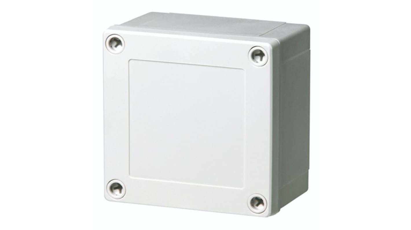Fibox PC Series Grey Polycarbonate General Purpose Enclosure, IP66, IP67, IK08, Grey Lid, 100 x 100 x 60mm