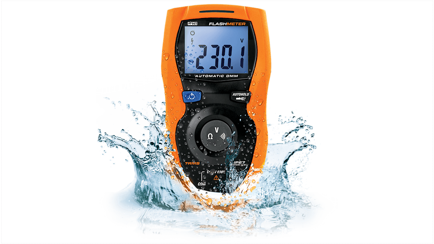 Multimetro Portatile HT Italia FLASHMETER, 600V ca, True RMS, Cert. ISO