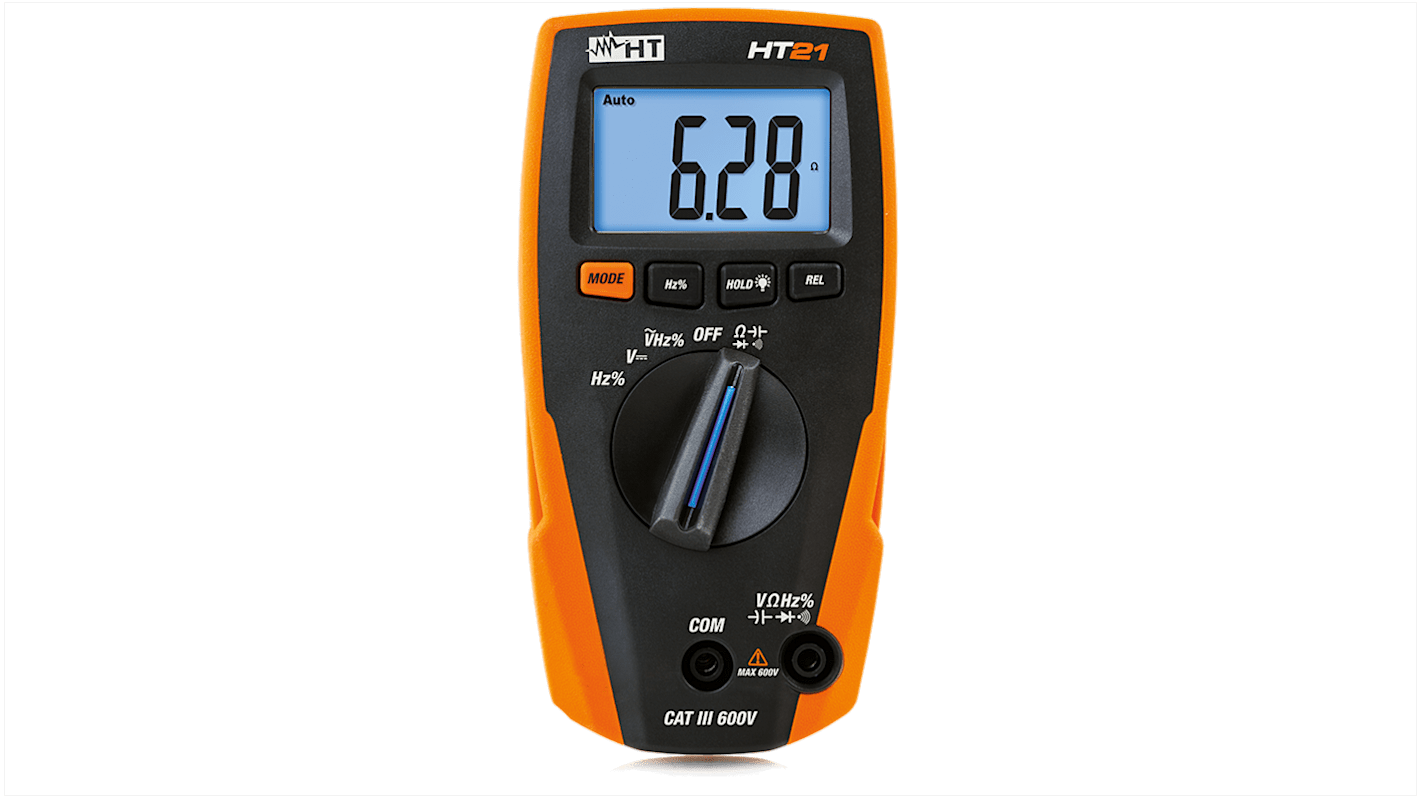 Multimetro Portatile HT Italia HT21, 600V ca, Cert. ISO