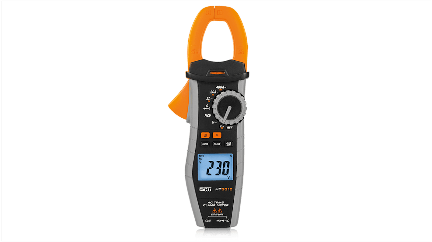 Pinza amperometrica c.a. HT Italia HT3010, Max 400A ca, Max 600V cc, Cert. LAT