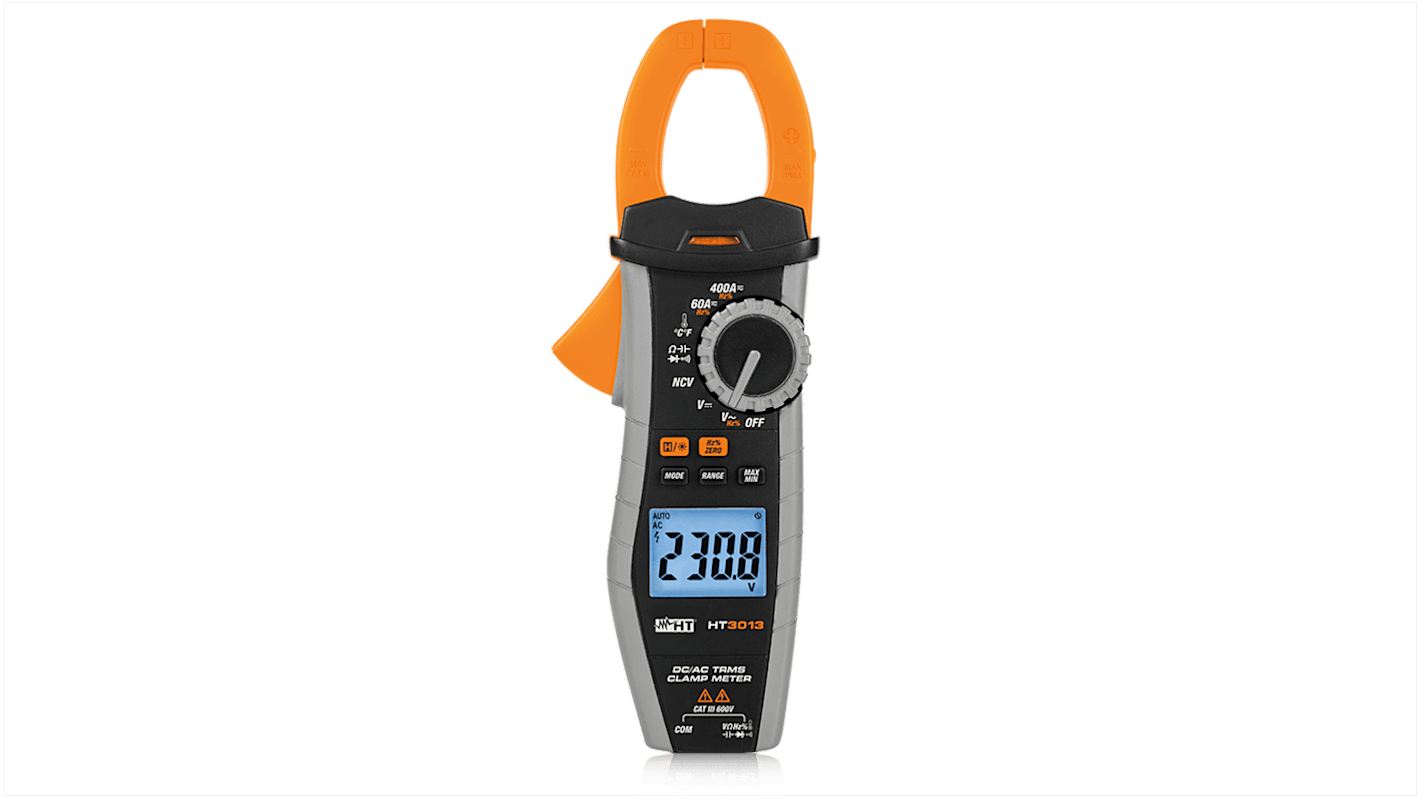 HT Italia HT3013, Max 400A ca, Max 600V cc, Cert. ISO