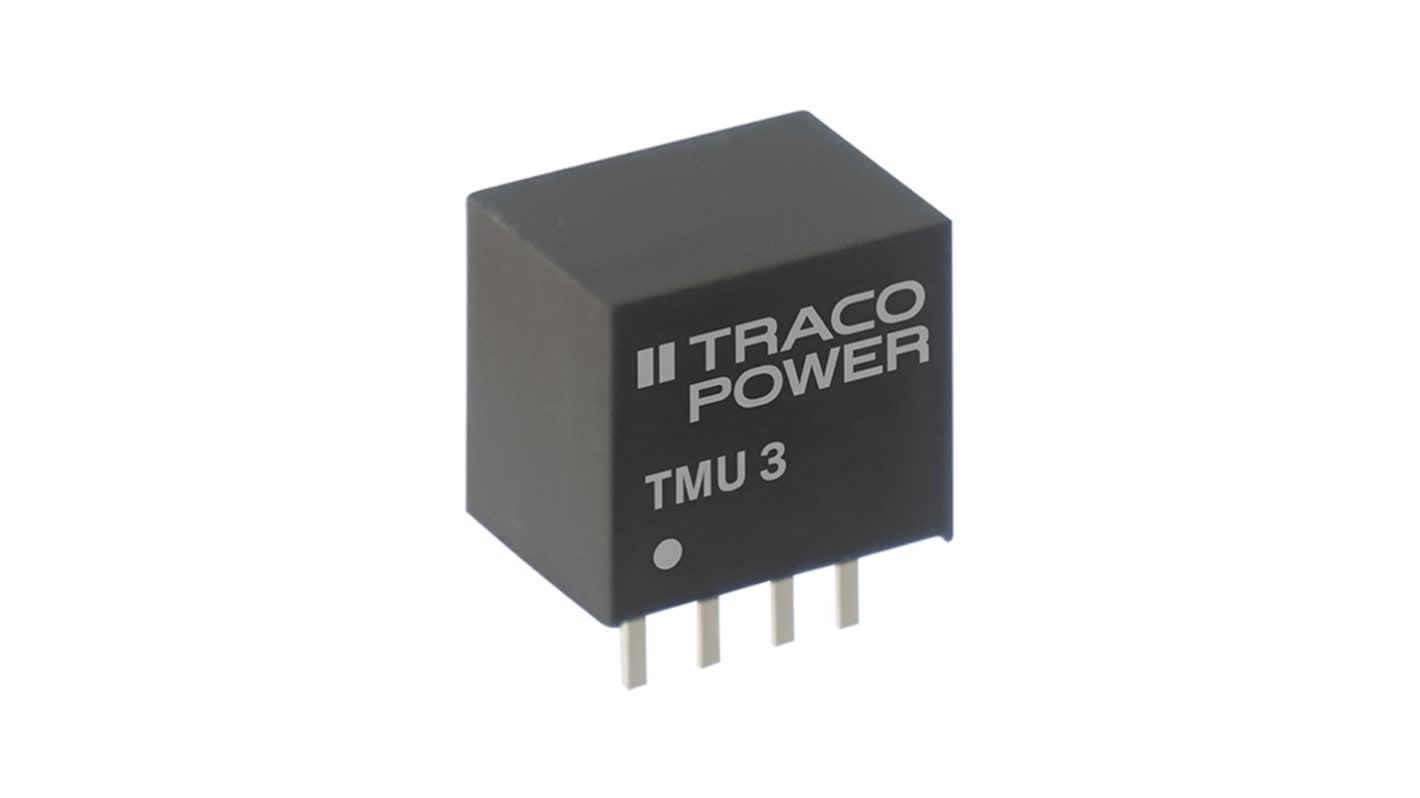 TRACOPOWER TMU 3-2412, 1-Channel, DC-DC DC-DC Converter, 250mA 4-Pin, SIP-4