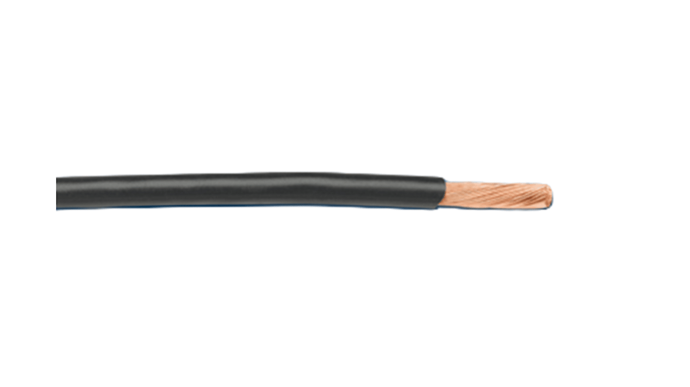 Alpha Wire AZ141927 Series Black 2.5 mm² Hook Up Wire, 14 AWG, 19/27, 100ft, ETFE Insulation