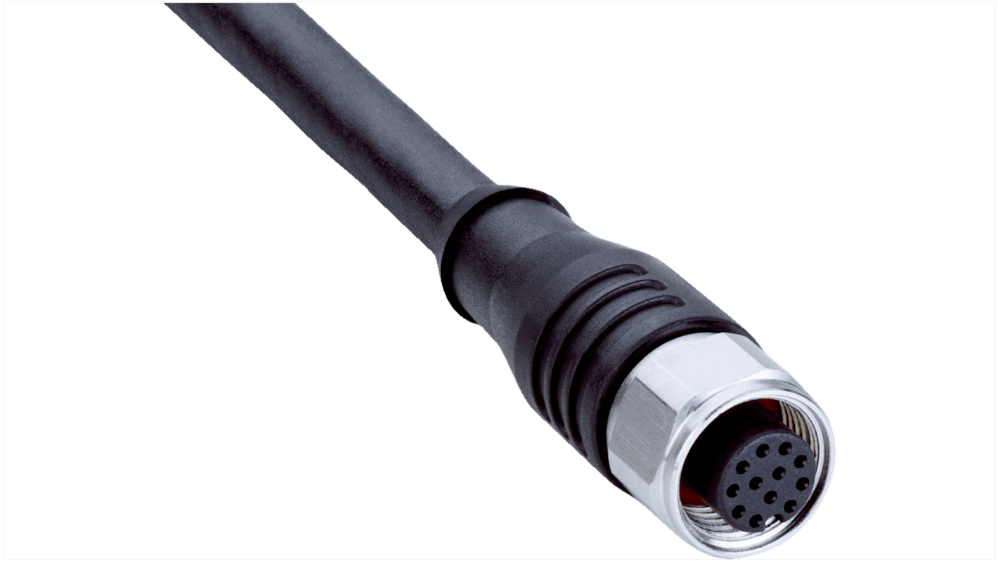 Sick Straight Female 12 way M12 to 12 way Connector & Cable, 20m