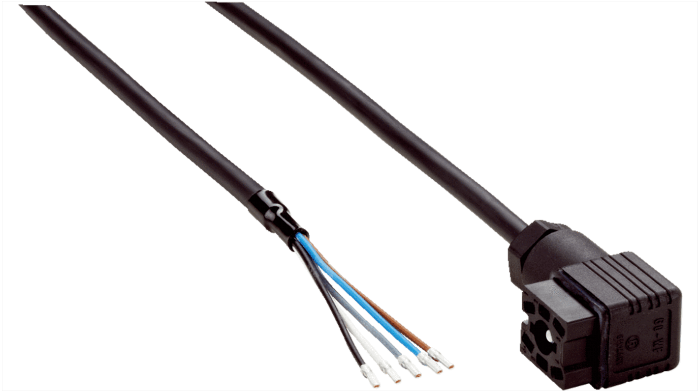 Conector y cable Sick Hembra, 6 polos, con. B Sin terminación, 6 polos, cod.: DC, long. 3m, IP65