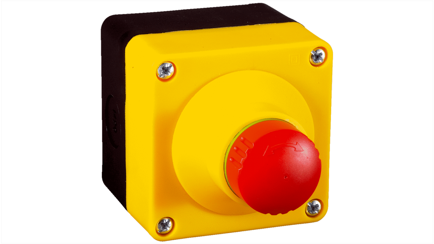 Sick ES21 Series Emergency Stop Push Button, Surface Mount, 1NO, 2NC, IP54