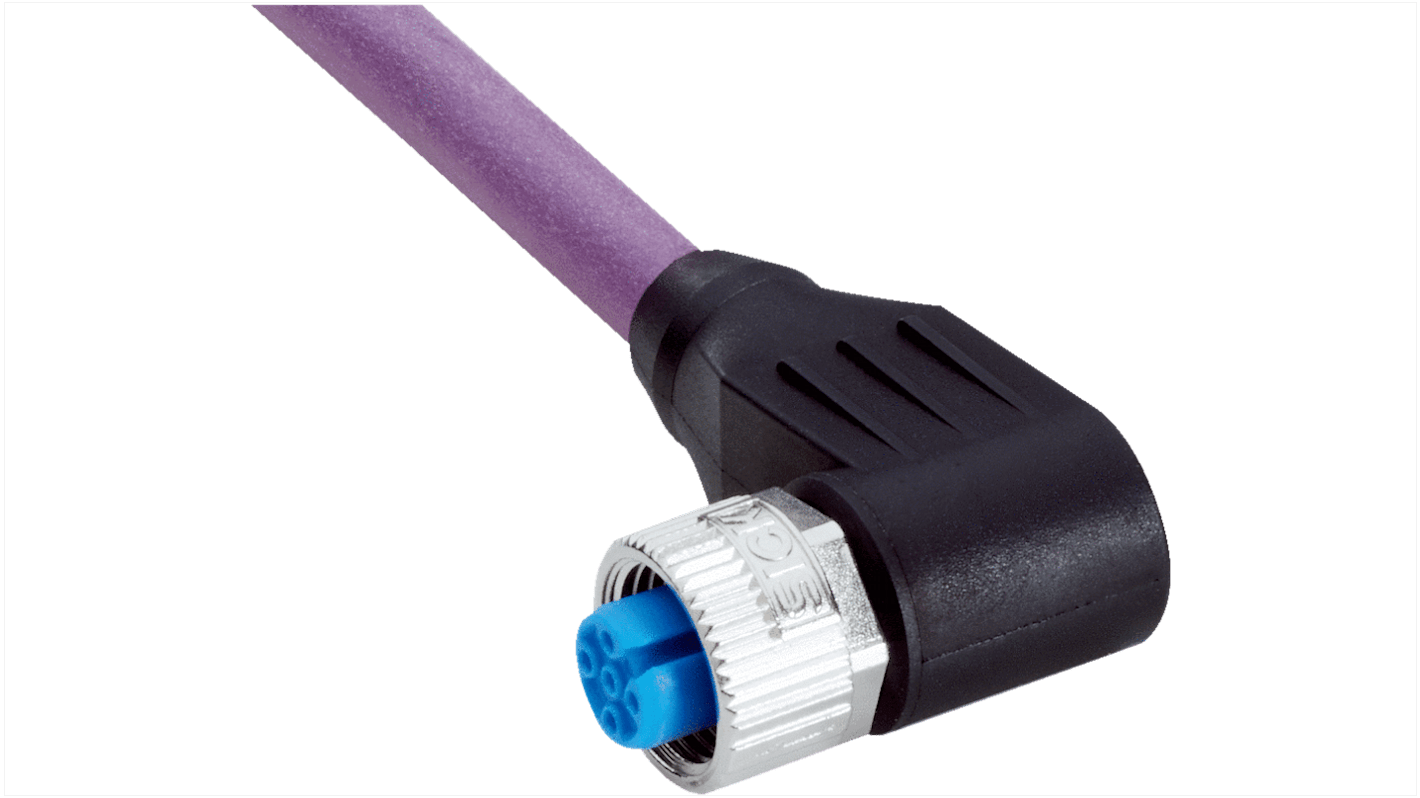 Conector y cable Sick, con. A M12 Hembra, 5 polos, con. B Extremo de cable libre, cod.: A, long. 15m, 1,5 kV, 4 A,