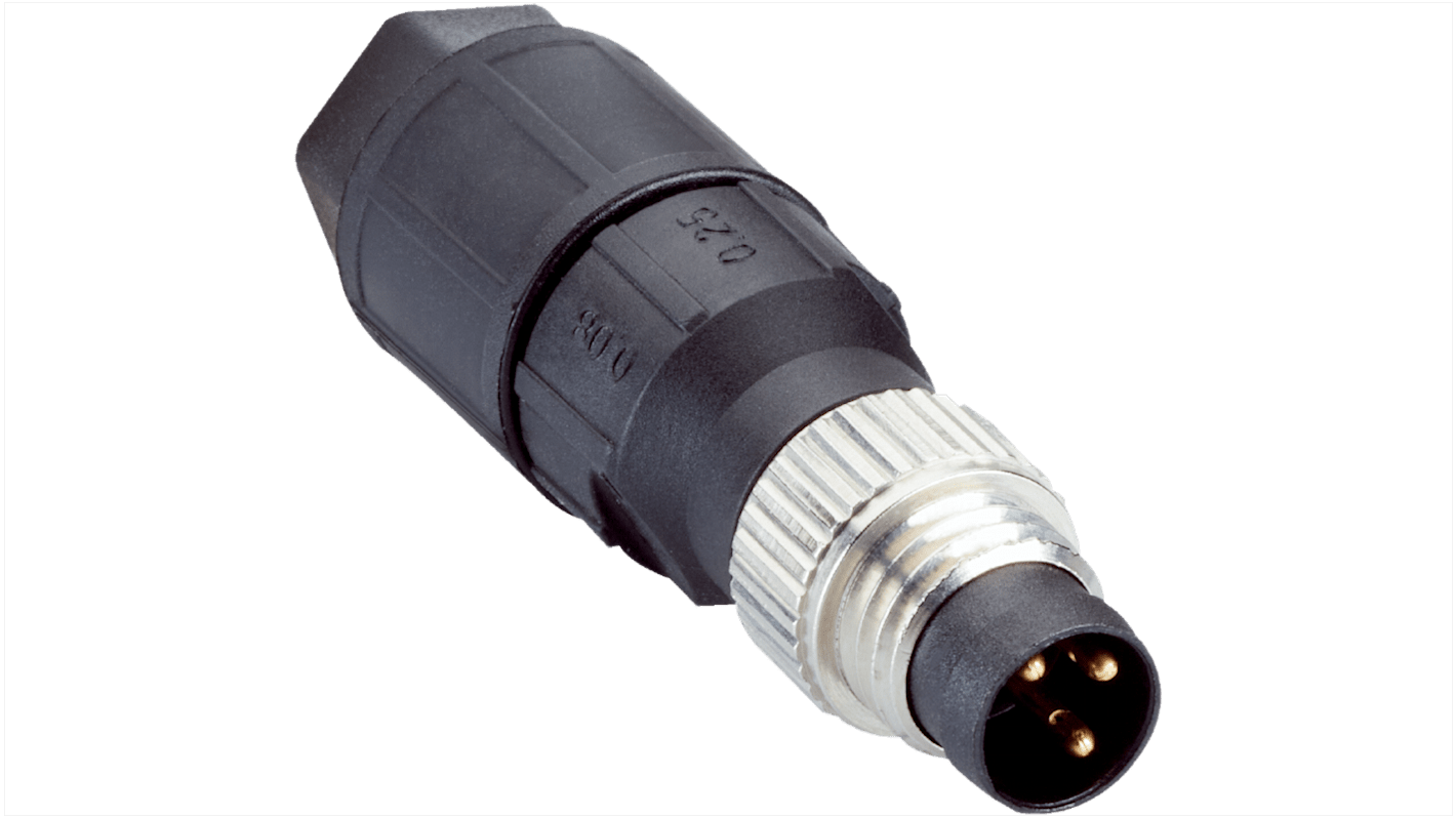 Conector Sick macho serie YM08U13 macho, Montaje roscado, IP67