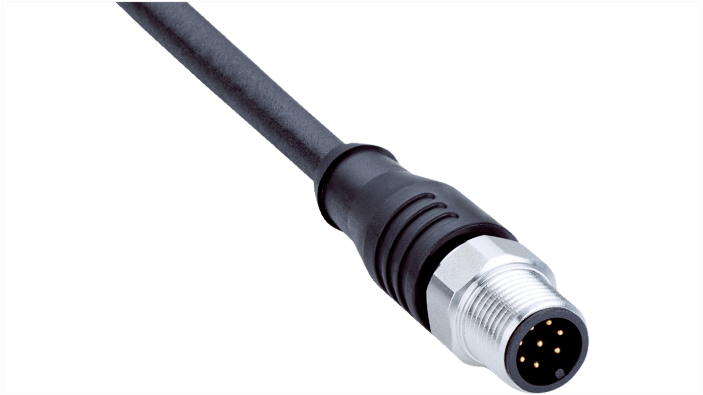 Sick Straight Male 8 way M12 to Connector & Cable, 20m