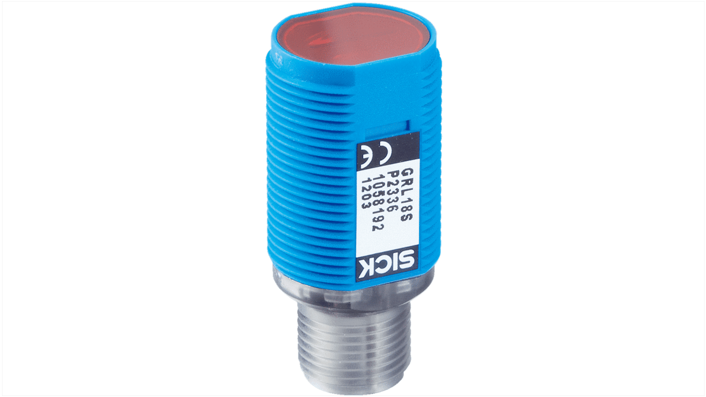 Sick Through Beam Photoelectric Sensor, Cylindrical Sensor, 15 m Detection Range