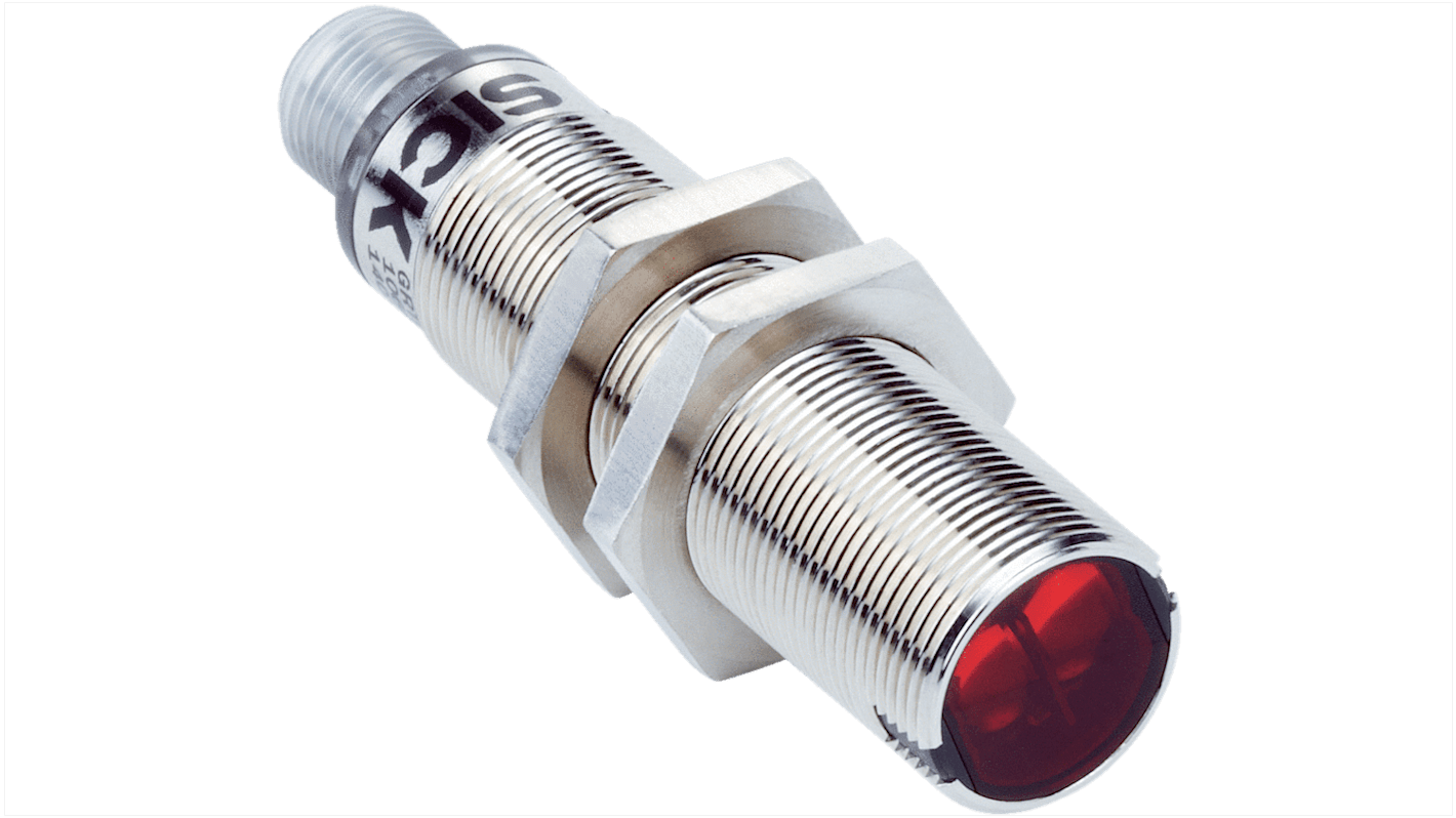 Sick Energetic Photoelectric Sensor, Cylindrical Sensor, 350 mm Detection Range