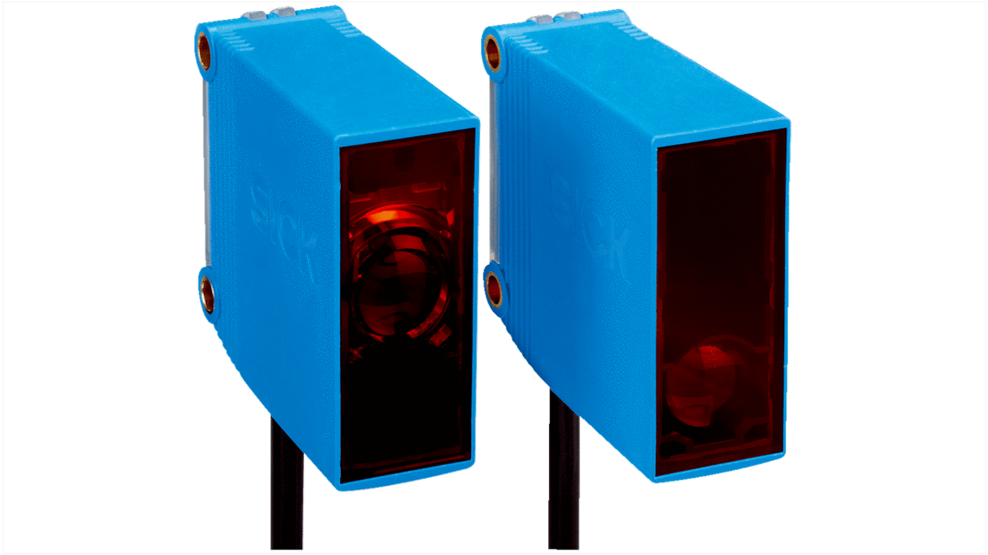 Sick Through Beam Photoelectric Sensor, Rectangular Sensor, 40 m Detection Range