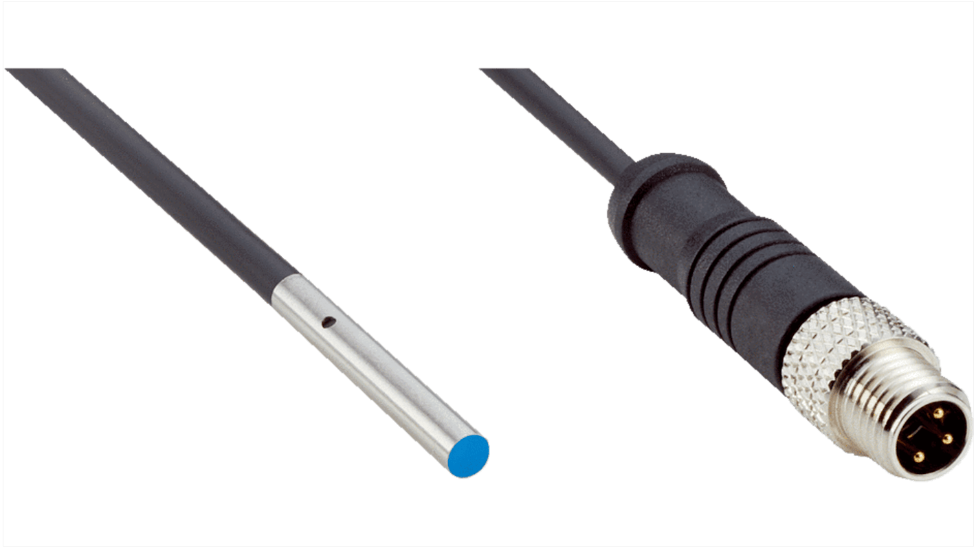 Sensor inductivo Sick, alcance 0,6 mm, salida PNP, 10 → 30 V dc, IP67, 5000Hz