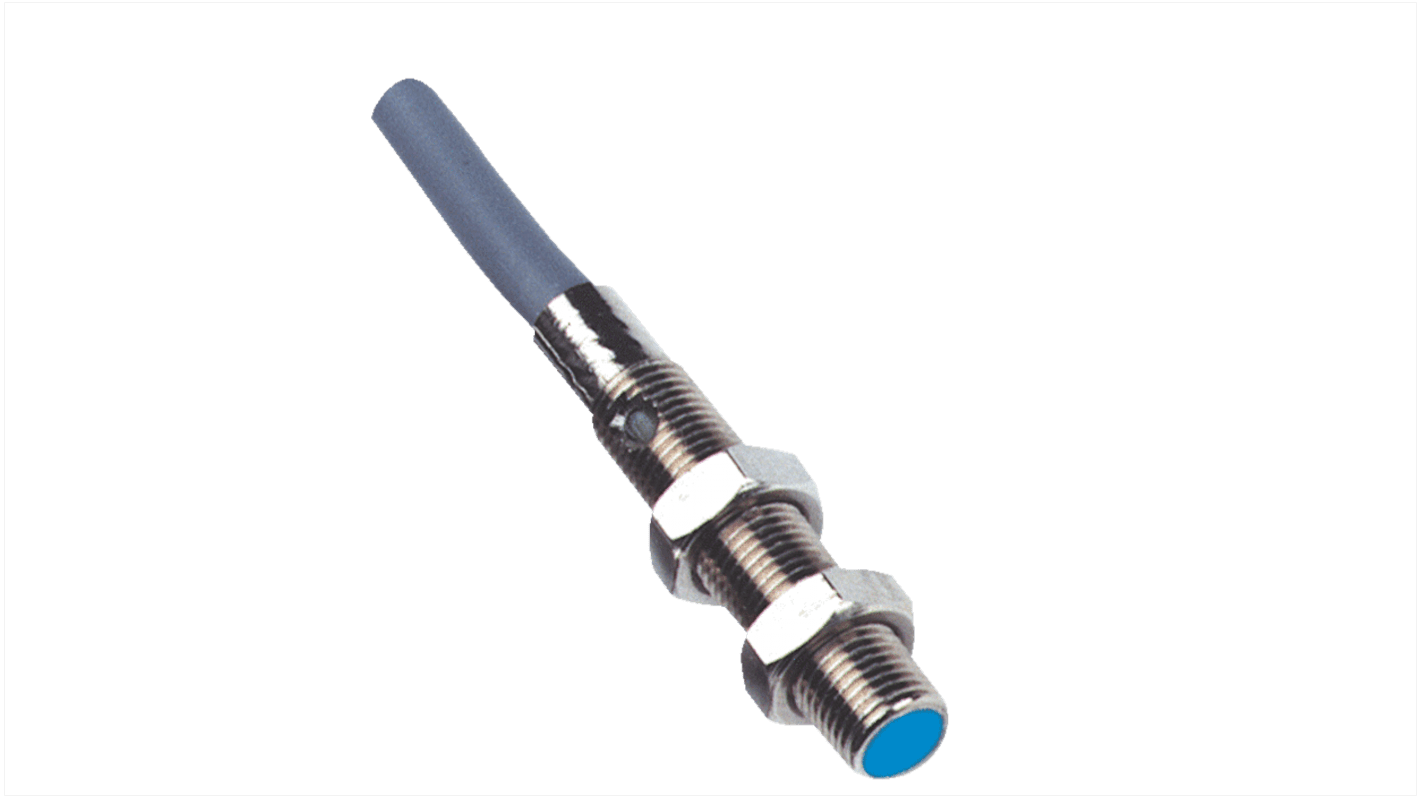 Sick IM05 Series Inductive Barrel-Style Inductive Proximity Sensor, M5 x 0.5, 0.8 mm Detection, NPN Output, 10 →