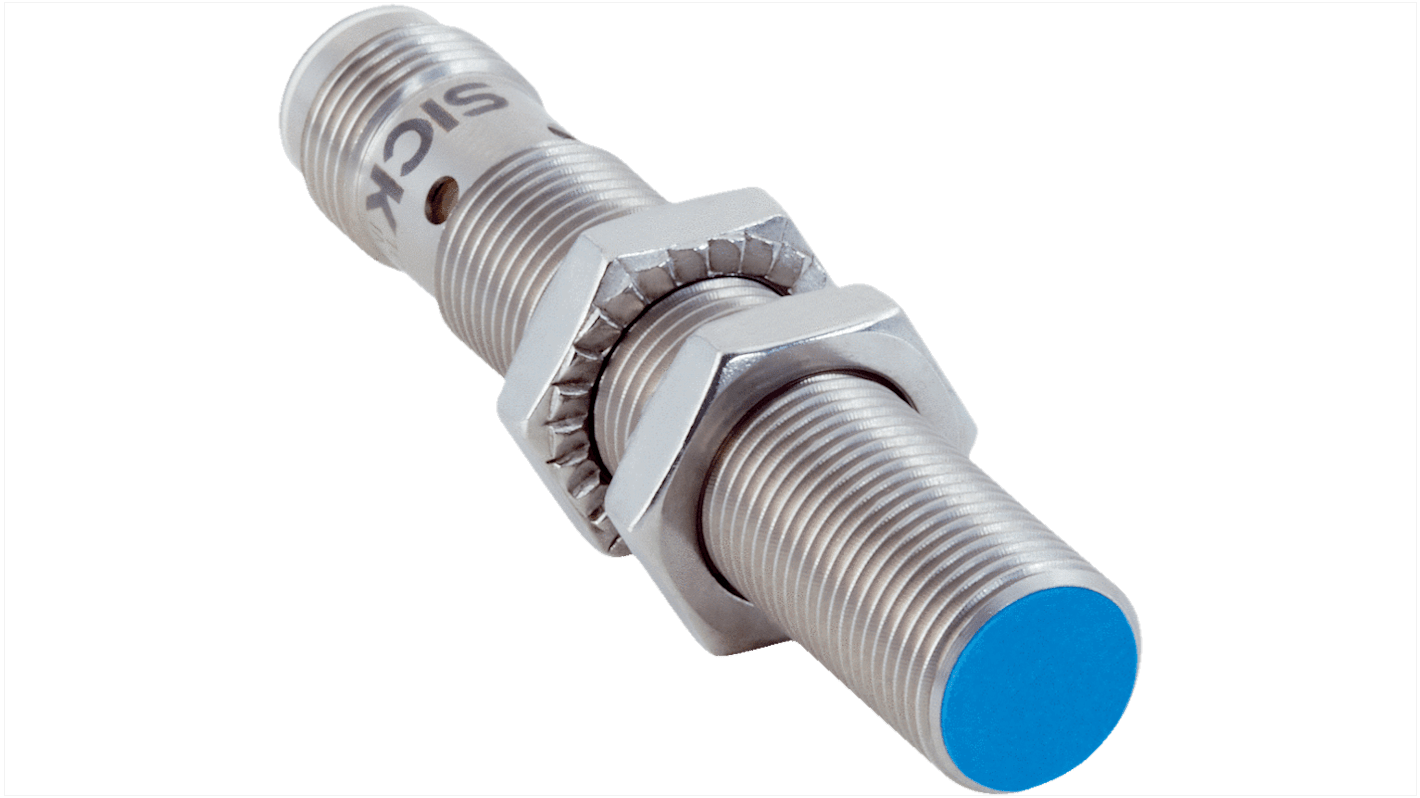 Sick IMB12 Series Inductive Barrel-Style Inductive Proximity Sensor, M12 x 1, 4 mm Detection, PNP Output, 10 →