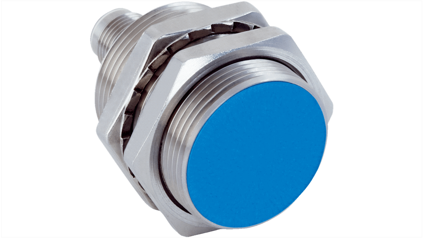 Sick IMB30 Series Inductive Barrel-Style Inductive Proximity Sensor, M30 x 1.5, 15 mm Detection, PNP Output, 10