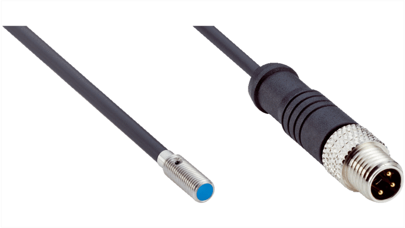 Sick IMM04 Series Inductive Barrel-Style Inductive Proximity Sensor, M4 x 0.5, 1 mm Detection, PNP Output, 10 →