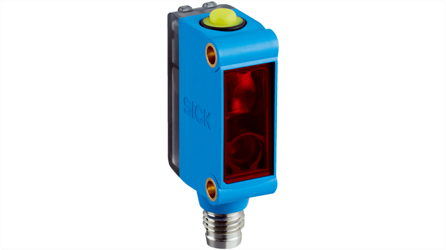 Sensor de contraste Sick serie KTM, alcance 50 mm, Láser rojo, 10 → 30 V dc, salida PNP, IP67
