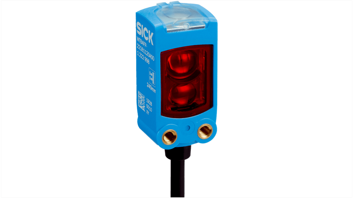 Fotocélula rectangular Sick, Sistema Reflex, alcance 4,5 m, salida PNP / NPN, Conector macho de 4 contactos M12, IP66,