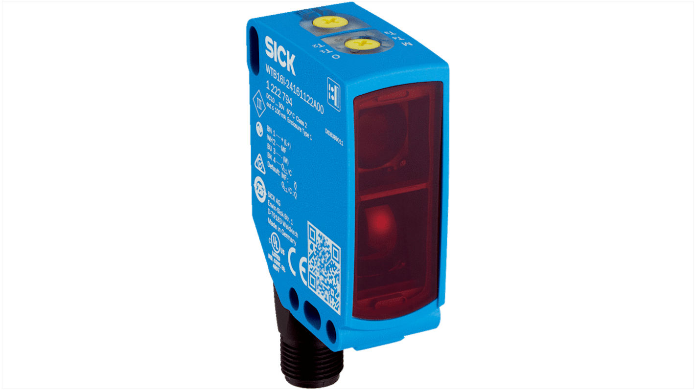 Sick IO-LINK Photoelectric Sensor, Rectangular Sensor, 1000 mm Detection Range IO-LINK