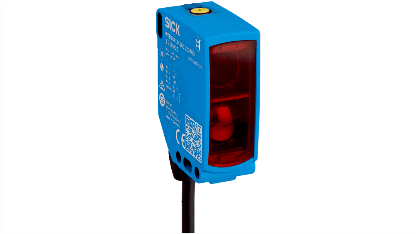 Sick IO-LINK Photoelectric Sensor, Rectangular Sensor, 1000 mm Detection Range IO-LINK