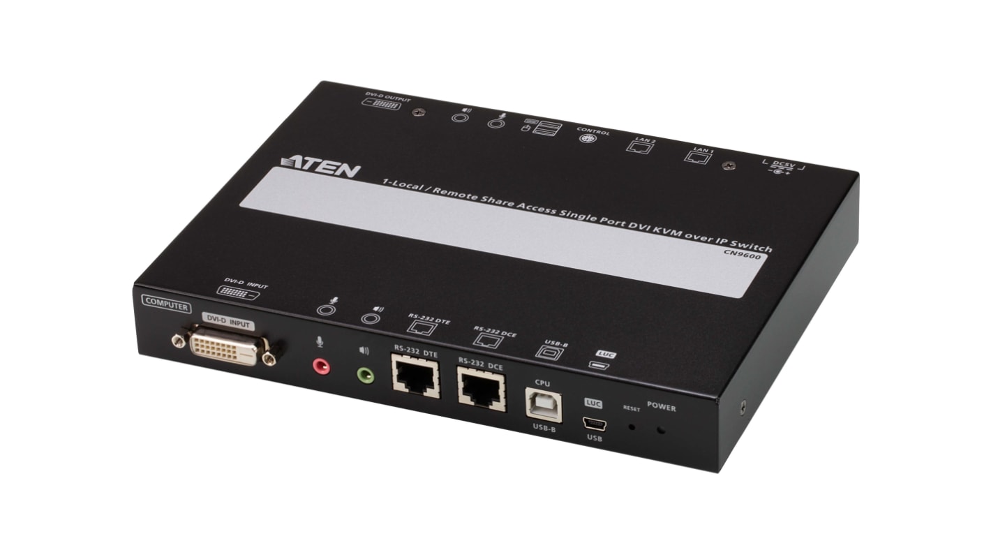 Aten Port USB DVI KVM Switch, 3.5 mm Jack 1920 x 1200 Maximum Resolution