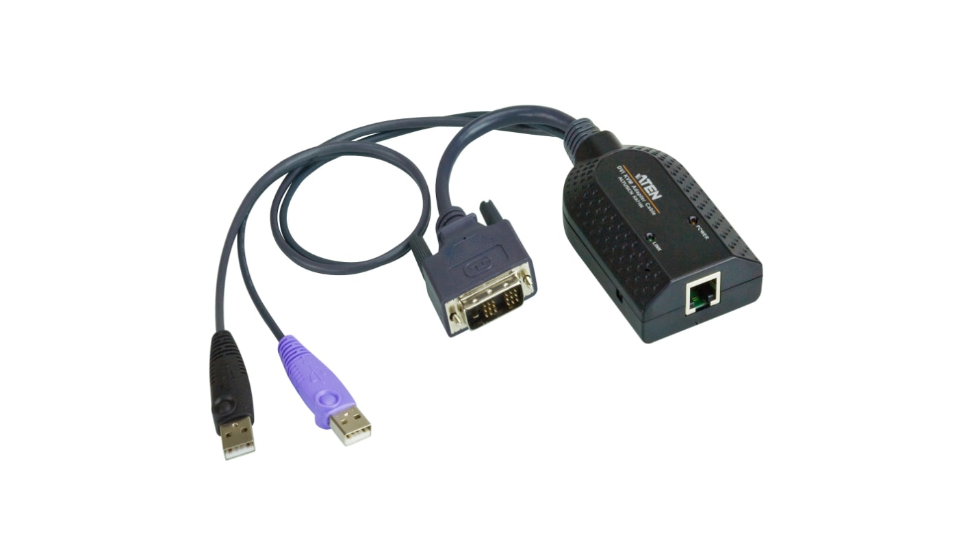 Aten USB A to DVI Adapter, 1 Supported Display(s) - 1920 x 1200