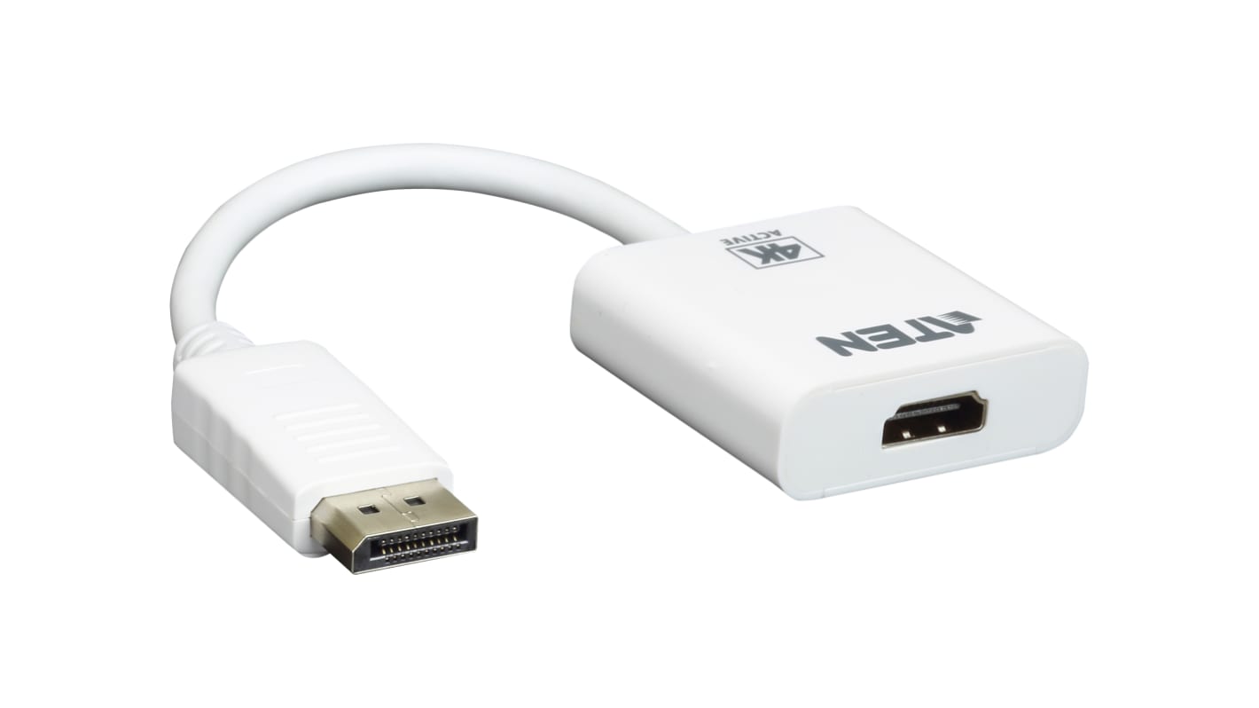 Aten DisplayPort to HDMI Adapter, 4096 x 2160 Maximum Resolution