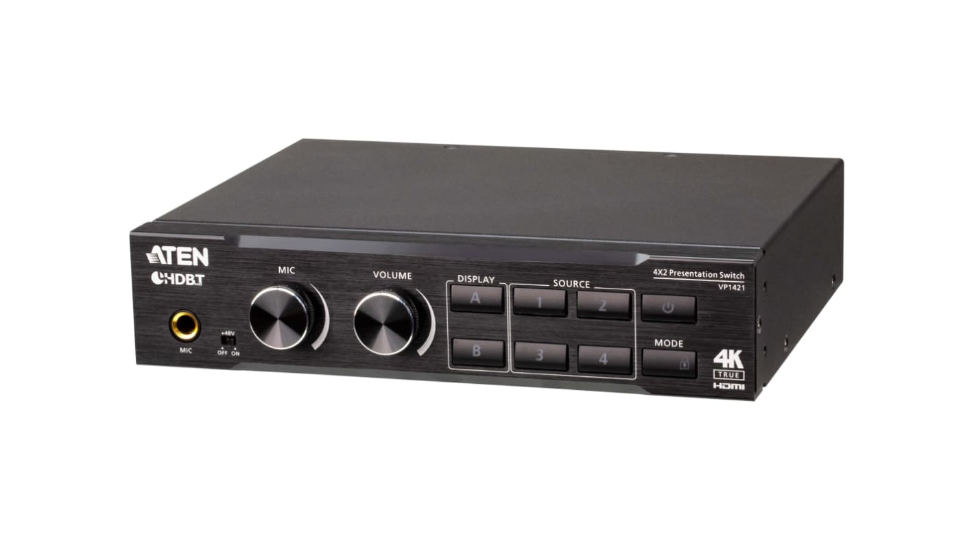 Aten 6 Port 2 Input 1 Output HDBase T, HDMI Matrix Switch 4096 x 2160