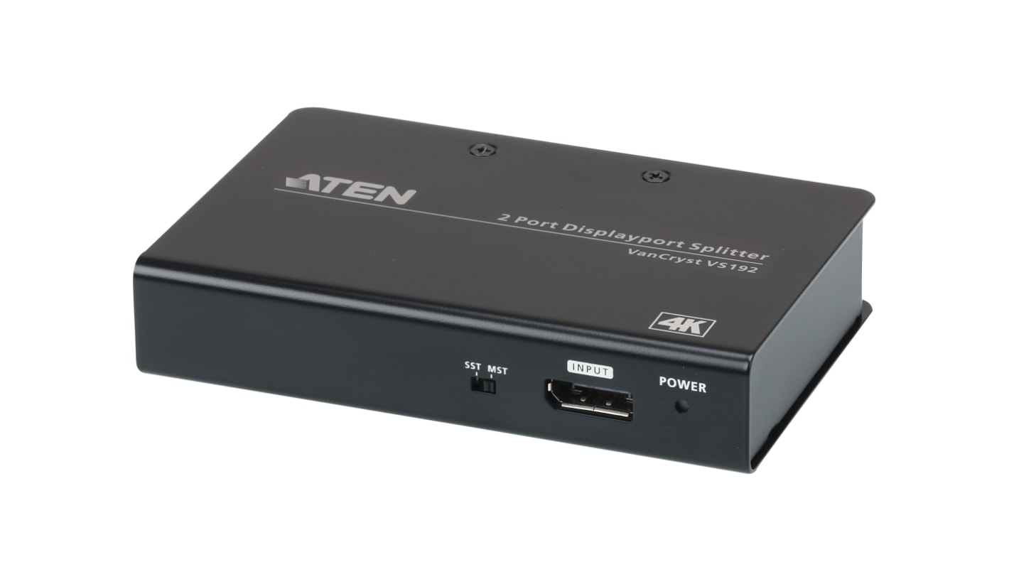 Aten 2 Port 1 Input 2 Output DisplayPort Splitter 4096 x 2160