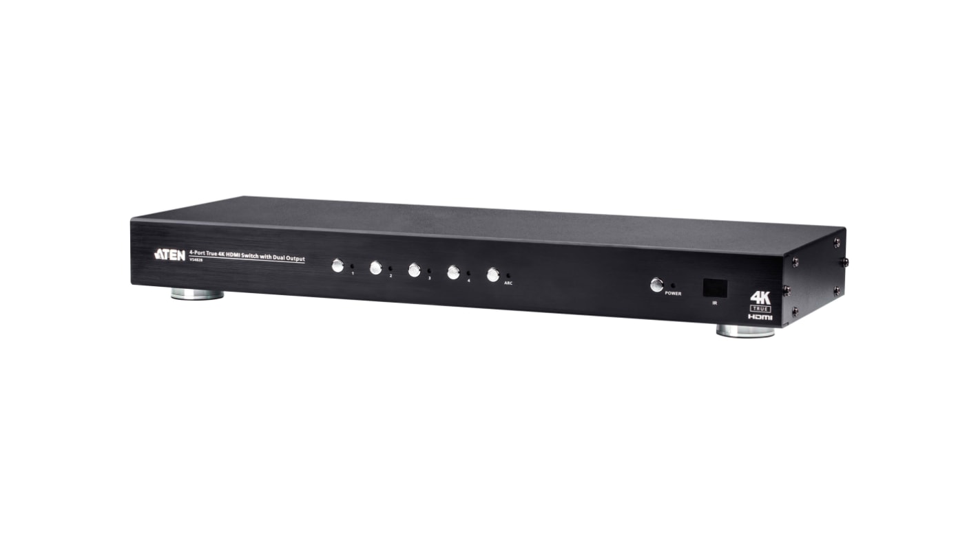 Aten HDMI-Schalter HDMI 4-Port, 4096 x 2160 4 Videoeingänge 2 Videoausgänge