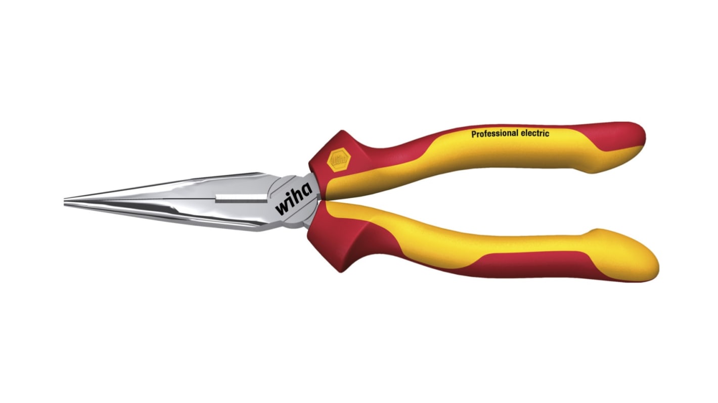 Wiha Z05016006SB Nose pliers, 160 mm Overall, Straight Tip