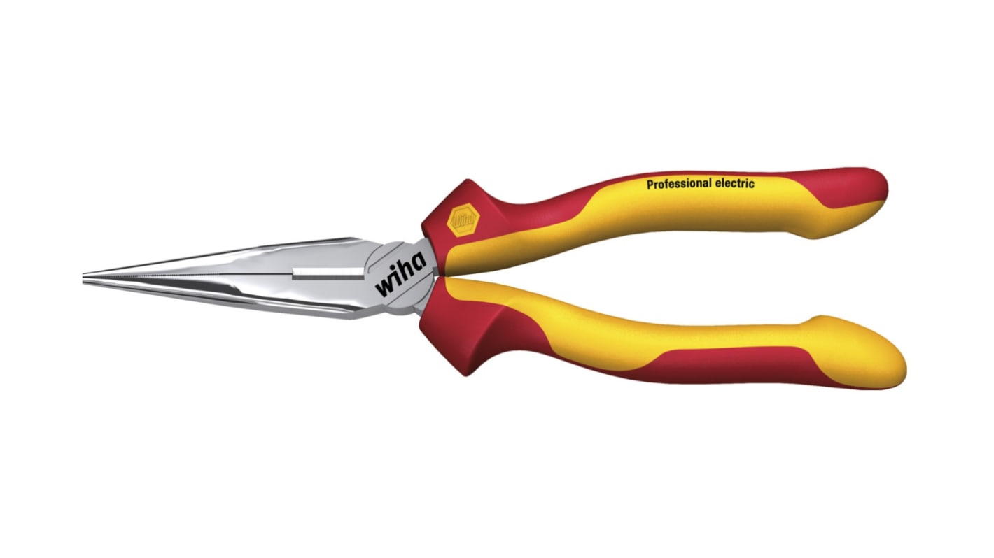 Wiha Z05020006SB Nose pliers, 200 mm Overall, Straight Tip