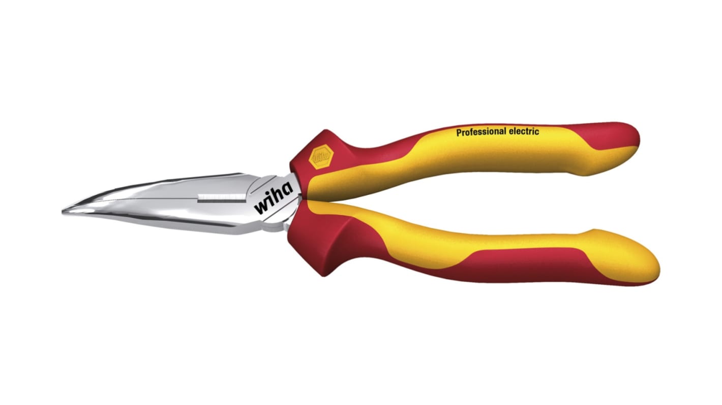 Wiha Z05120006SB Nose pliers, 200 mm Overall, Straight Tip