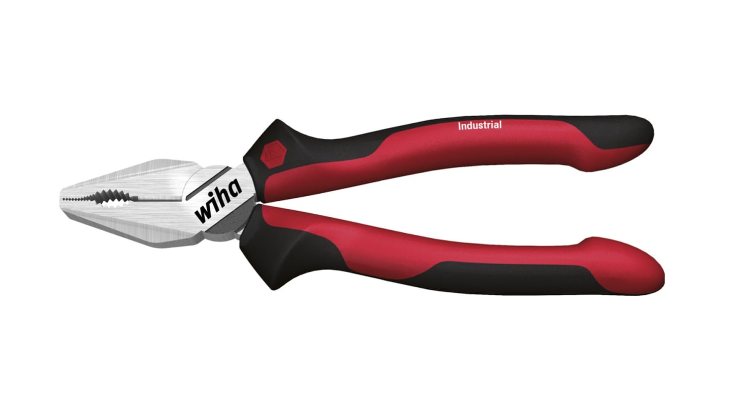 Wiha Z01018002SB Combination Pliers, 180 mm Overall, Straight Tip