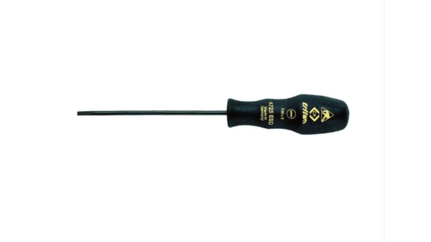CK Slotted Parallel Electronic Screwdriver, 4 mm Tip, 100 mm Blade, 190 mm Overall