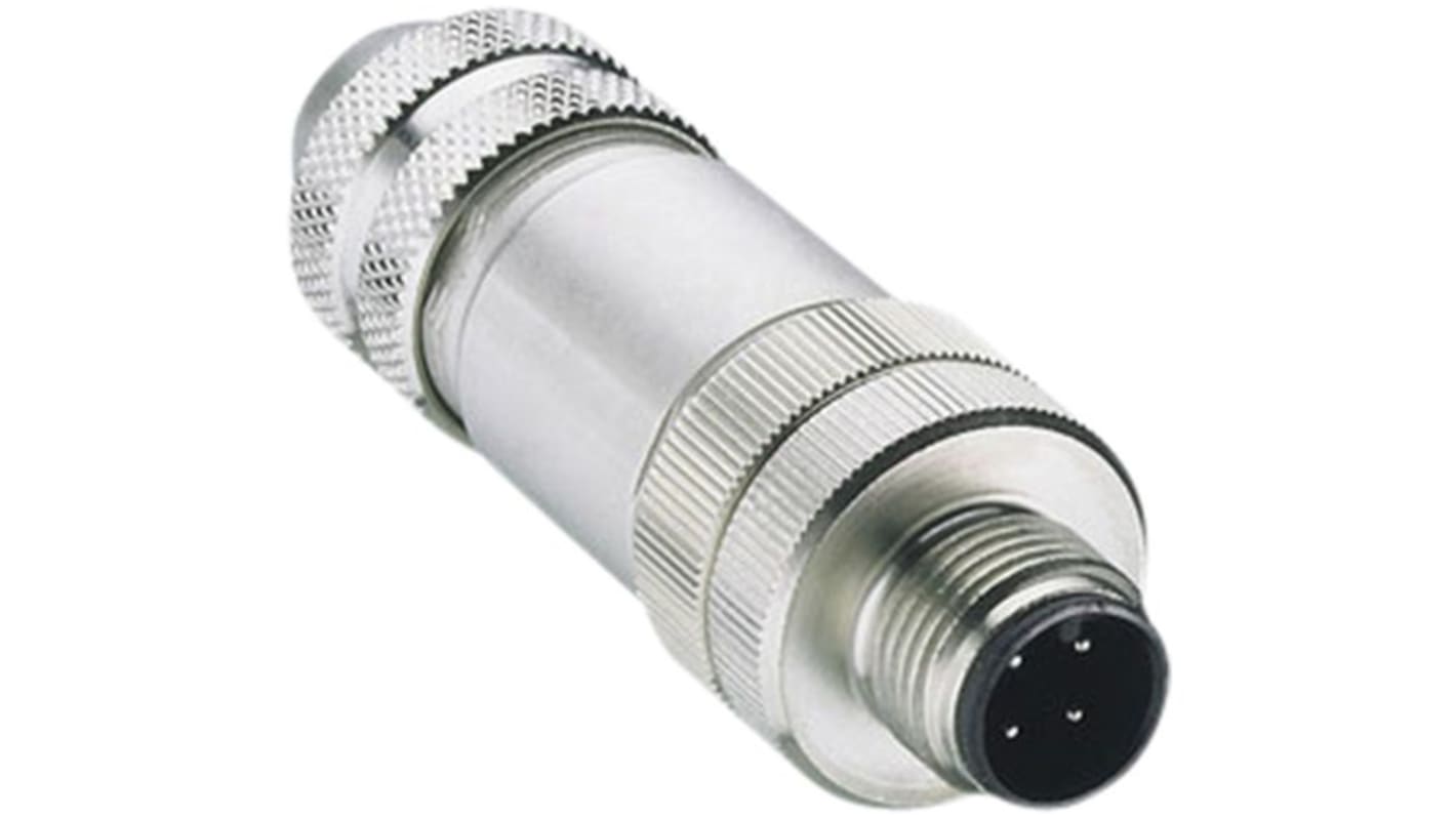 Industrial Circular Connectors, 5 Contacts, Cable Mount, M12 Connector, Plug, Male, IP67, 564 Series