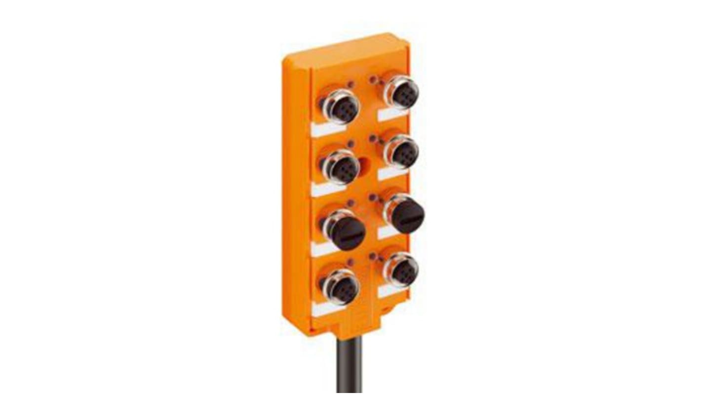 606 Series Sensor Box, M12, 5m cable, 8 way, 8 port