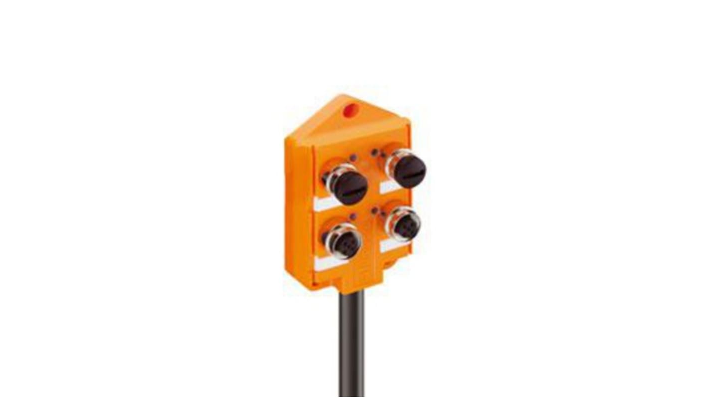 606 Series Sensor Box, M12, 5m cable, 4 way, 4 port