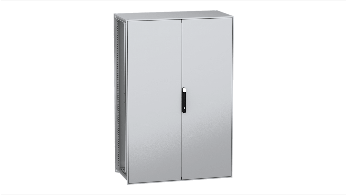 Schneider Electric PanelSeT SFN Series Galvanised Steel Double-Door-Door Floor Standing Enclosure, Plain Door Door,