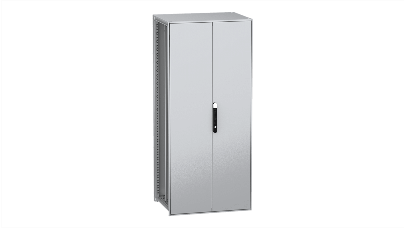 Schneider Electric PanelSeT SFN Series Galvanised Steel Double-Door-Door Floor Standing Enclosure, Plain Door Door,